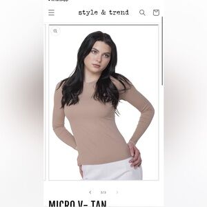 Style and trend tan shirt in xxs